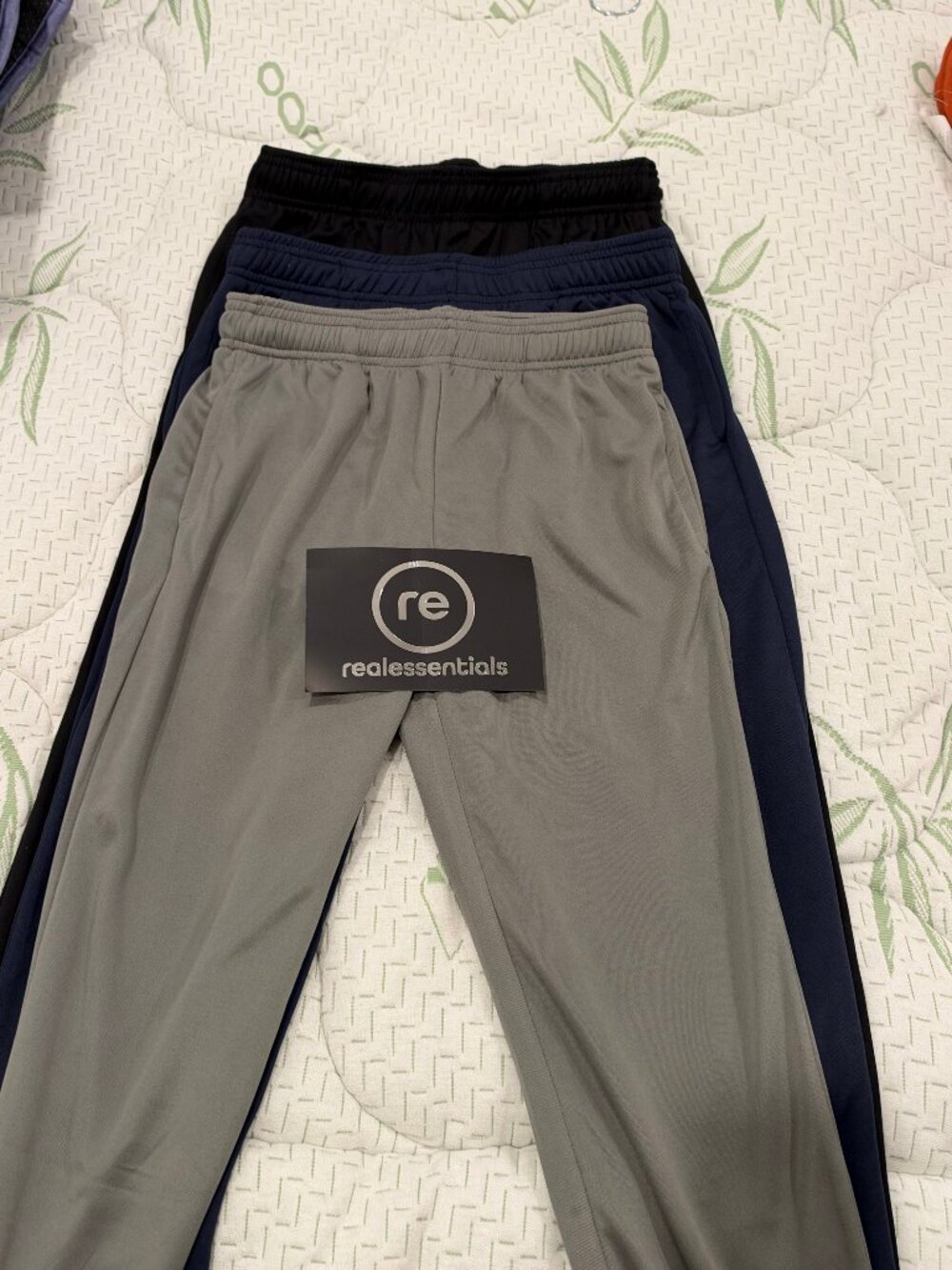 Real Essentials 3 Pack: Boys' Cotton Fleece Sweatpants